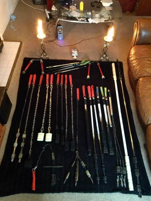 The full collection of handmade pyro tools